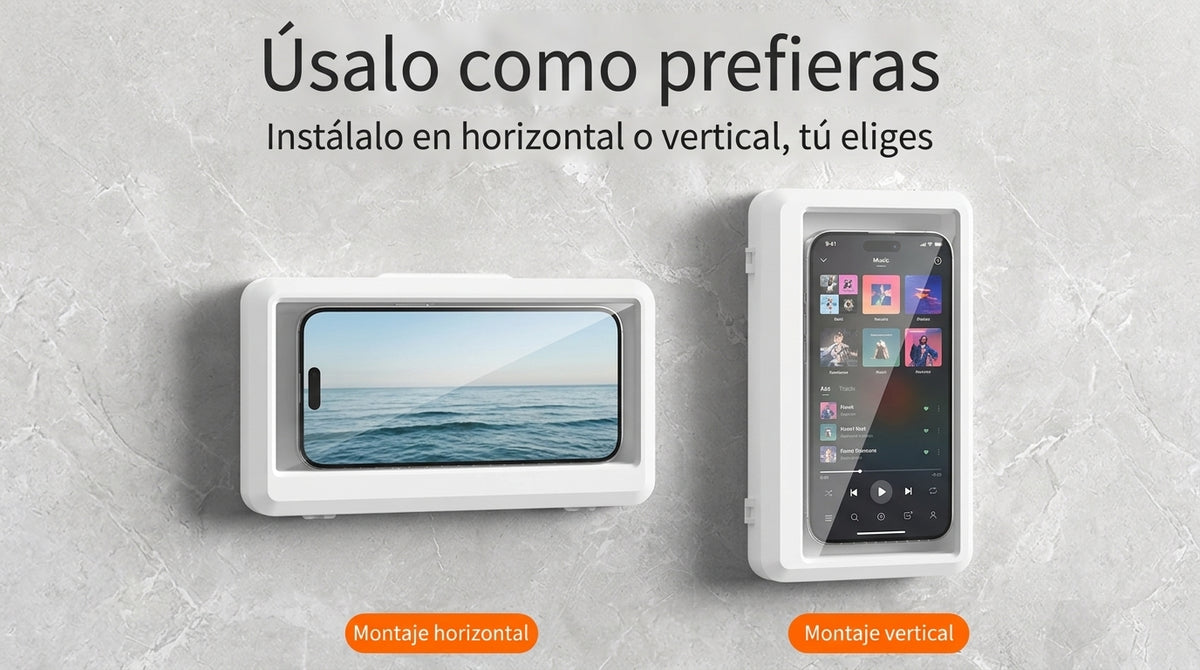 Caja Impermeable Antivaho para Celular, con Pantalla Táctil (Ducha y Baño)