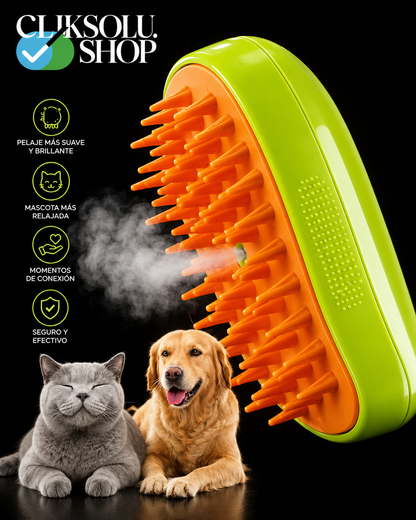 Cepillo de Vapor 3 en 1 para Mascotas