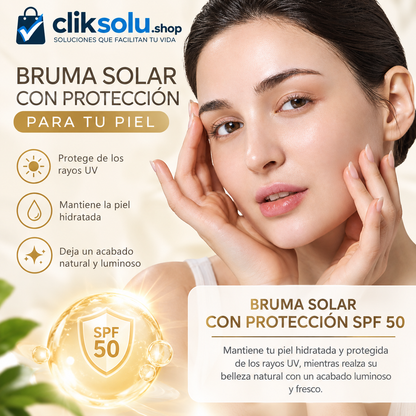 Spray fijador de maquillaje con protector solar