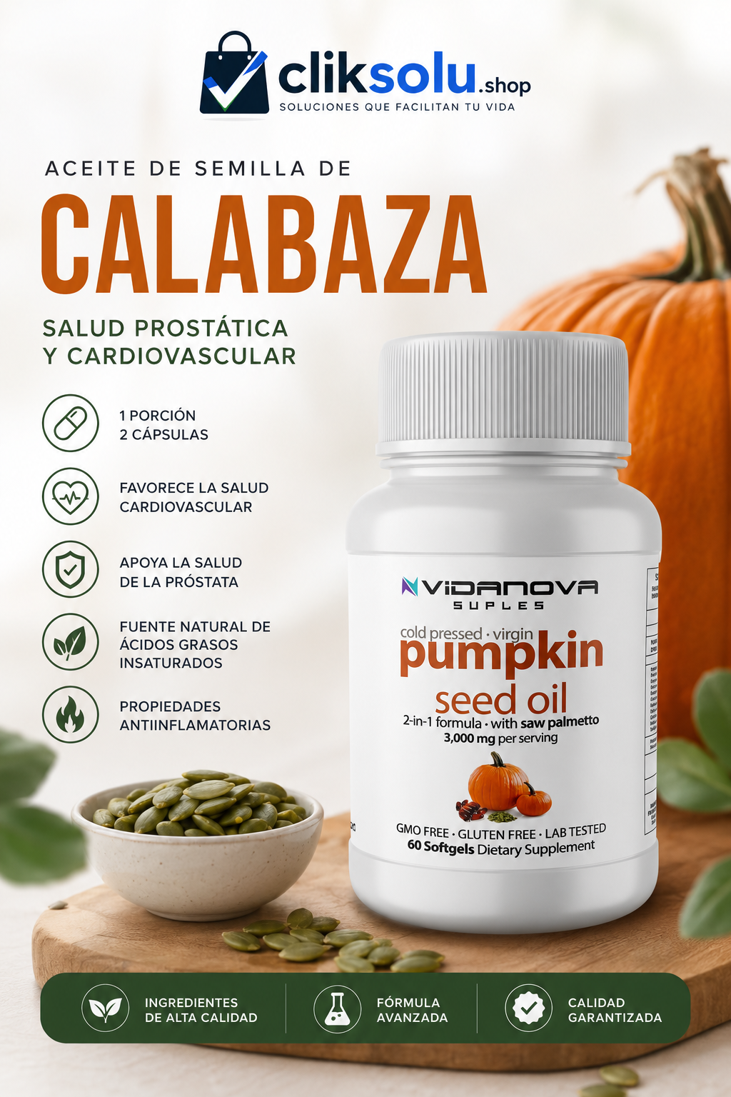 ACEITE DE SEMILLA DE CALABAZA 60CAPS