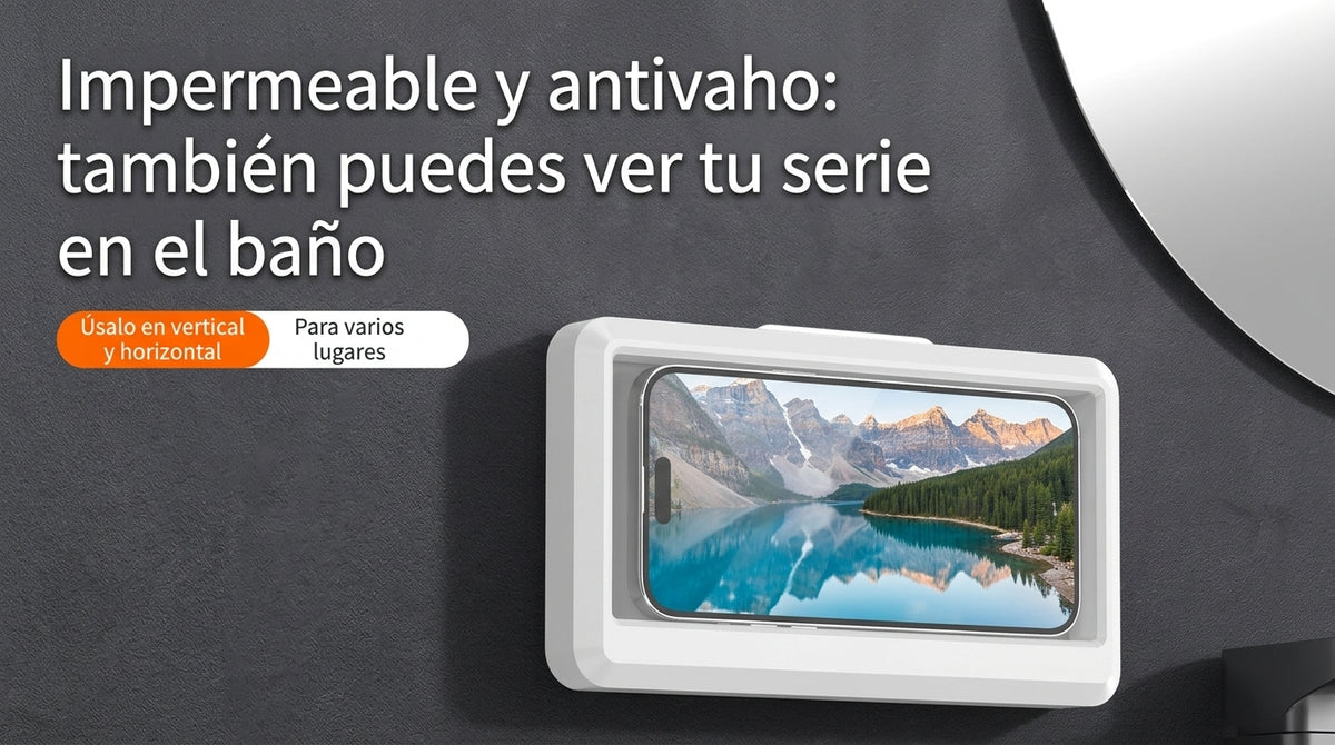 Caja Impermeable Antivaho para Celular, con Pantalla Táctil (Ducha y Baño)