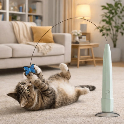 MARIPOSA AUTOMÁTICA PARA GATOS Tu gato juega solo, tú descansas.